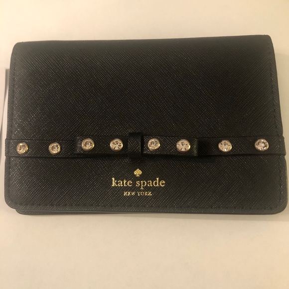 kate spade Handbags - Kate Spade black Laurel Way jeweled wallet
